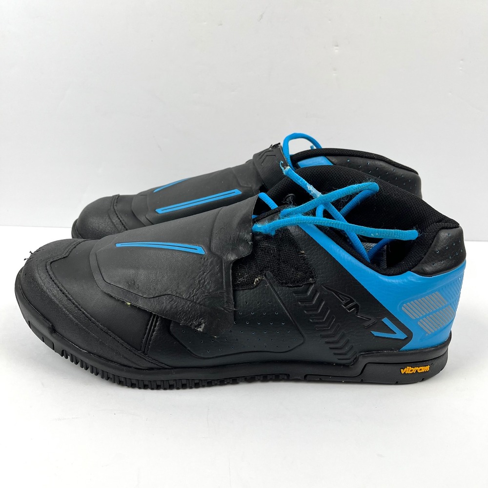 Shimano AM7 SH-AM701 Mountain Bike Shoes Men's Black Blue Vibram 11.8 US 47 EU